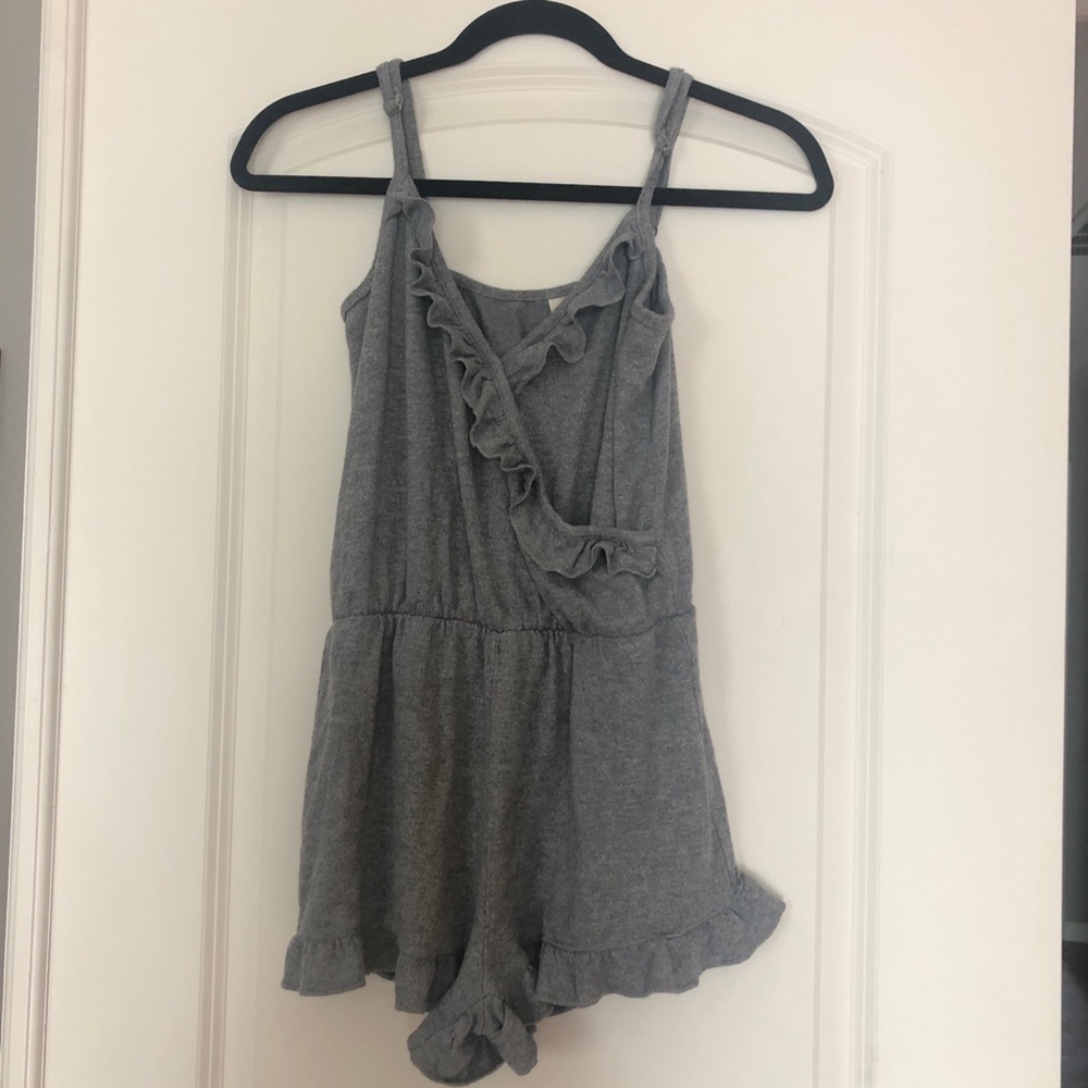 Grey cotton romper